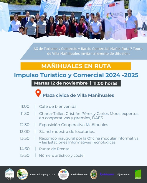 Mañihuales en Ruta: impulso turístico y comercial 2024-2025